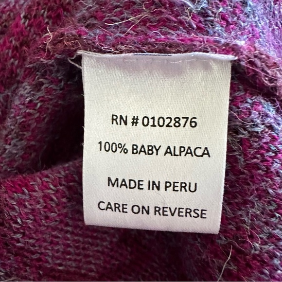 Novica Floral 100% Baby Alpaca Cardigan From Peru “Dream Garden In M… - Picture 13 of 14